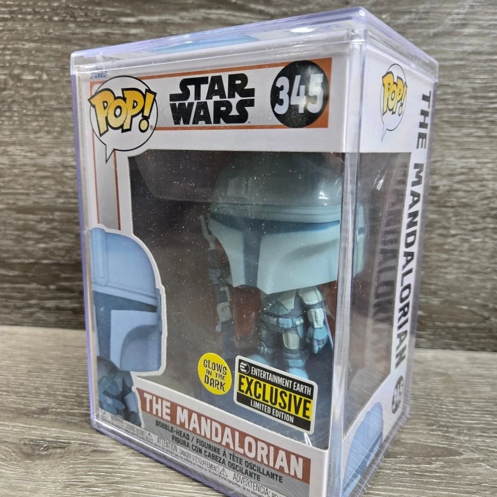 Funko Pop! Star Wars Lot - Yoda + Mandalorian- Glow Walgreens + EE Exclusive 2